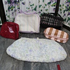 Set of 5 vintage makeup and lingerie bags-Tibor